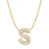 Diamond Point Letter Hangers|Losse Hangers<Geelgouden hanger S, 0.04 ct diamant, Alphabet