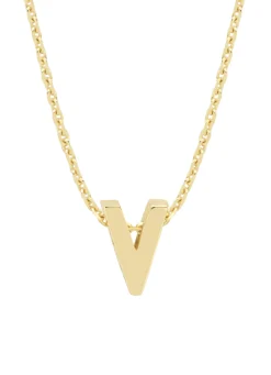 Diamond Point Letter Hangers|Losse Hangers<Geelgouden hanger V, Alphabet
