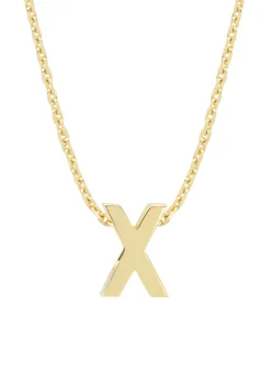 Diamond Point Letter Hangers|Losse Hangers<Geelgouden hanger X, Alphabet