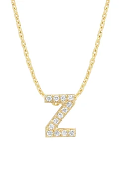 Diamond Point Letter Hangers|Losse Hangers<Geelgouden hanger Z, 0.05 ct diamant, Alphabet