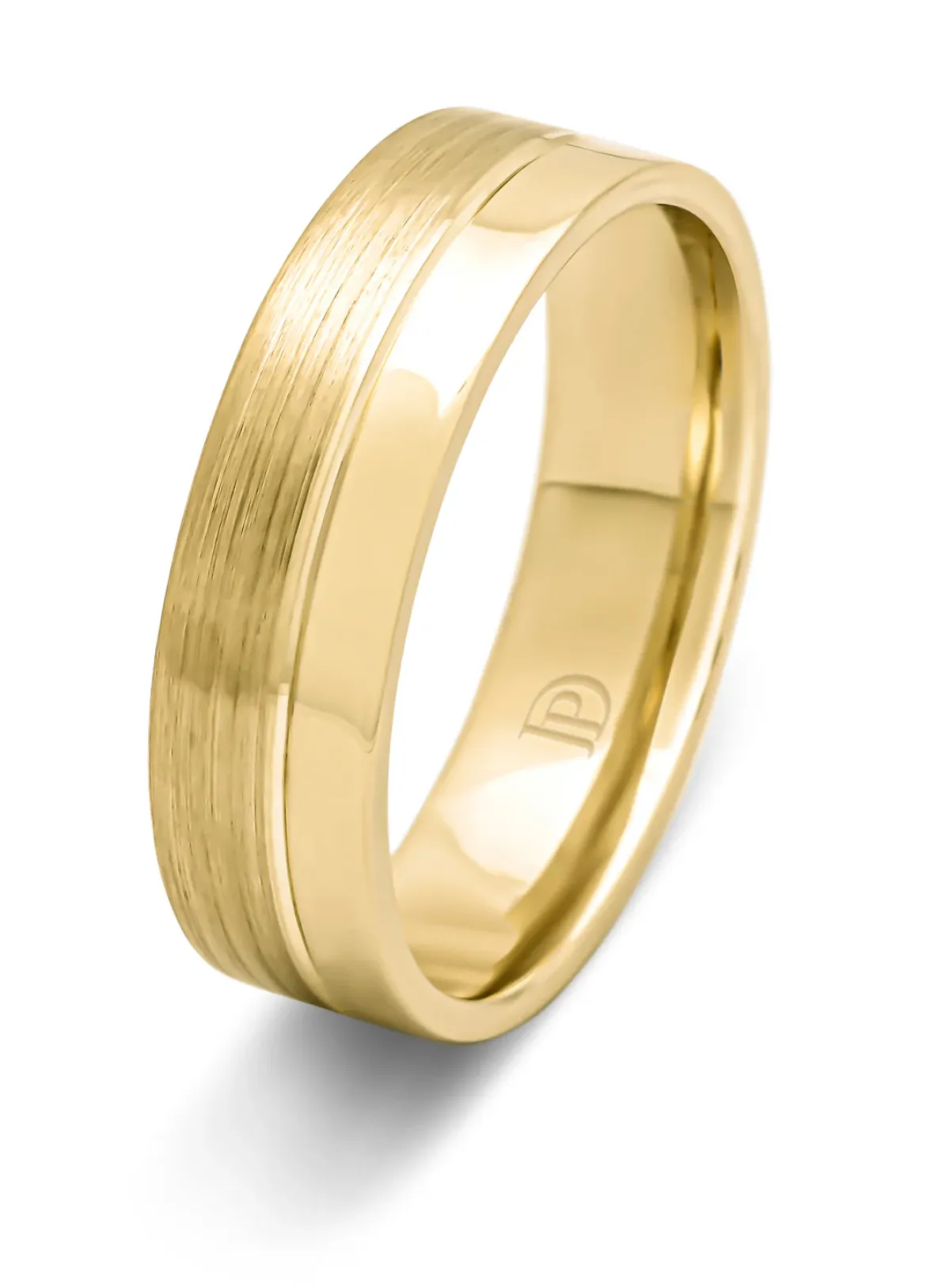 Diamond Point Geelgouden Ringen|Trouwringen Voor Mannen<Geelgouden 14 kt trouwring, Wedding