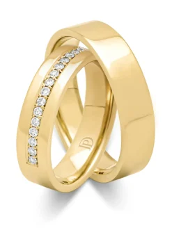 Diamond Point Geelgouden Ringen|Diamanten Ringen<Geelgouden 18 kt trouwring, Wedding