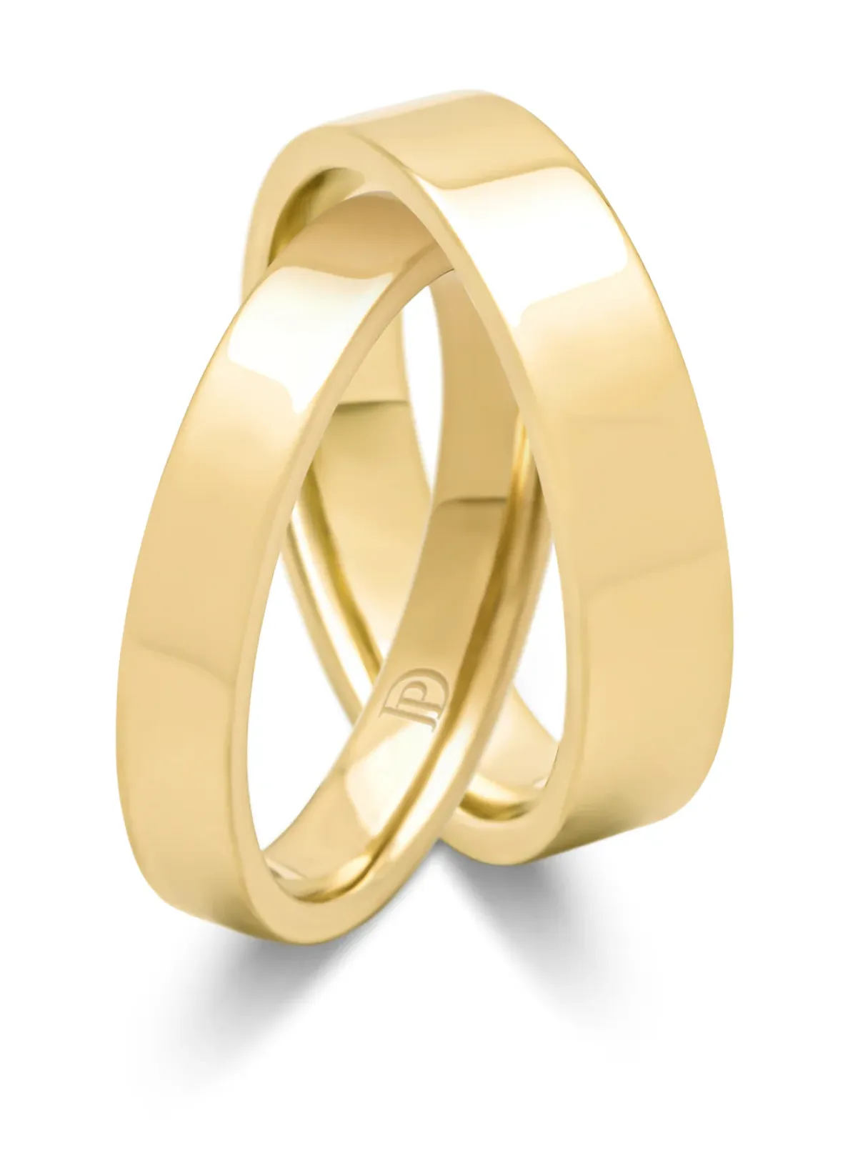 Diamond Point Geelgouden Ringen|Trouwringen Voor Mannen<Geelgouden 18 kt trouwring, Wedding