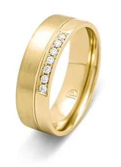 Diamond Point Geelgouden Ringen|Diamanten Ringen<Geelgouden 18 kt trouwring, Wedding