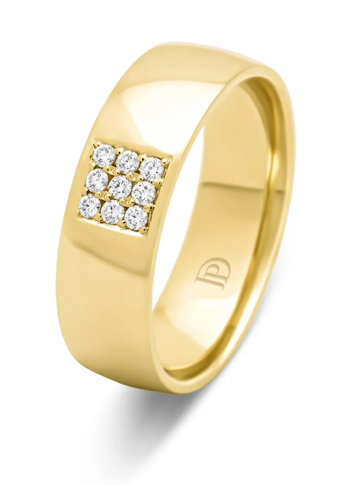 Diamond Point Geelgouden Ringen|Diamanten Ringen<Geelgouden 14 kt trouwring, Wedding