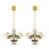 Diamond Point Geelgouden Oorsieraden|Oorhangers<Geelgouden oorsieraden, 0.39 ct citrien, Queen Bee