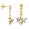 Diamond Point Geelgouden Oorsieraden|Oorsieraden Met Kleurstenen<Geelgouden oorsieraden, 0.20 ct citrien, Queen Bee