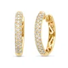 Diamond Point Geelgouden Oorsieraden|Diamanten Oorsieraden<Geelgouden oorsieraden, 0.30 ct diamant, Caviar
