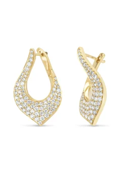 Diamond Point Geelgouden Oorsieraden|Diamanten Oorsieraden<Geelgouden oorsieraden, 1.10 ct diamant, Caviar