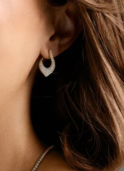 Diamond Point Geelgouden Oorsieraden|Diamanten Oorsieraden<Geelgouden oorsieraden, 1.10 ct diamant, Caviar