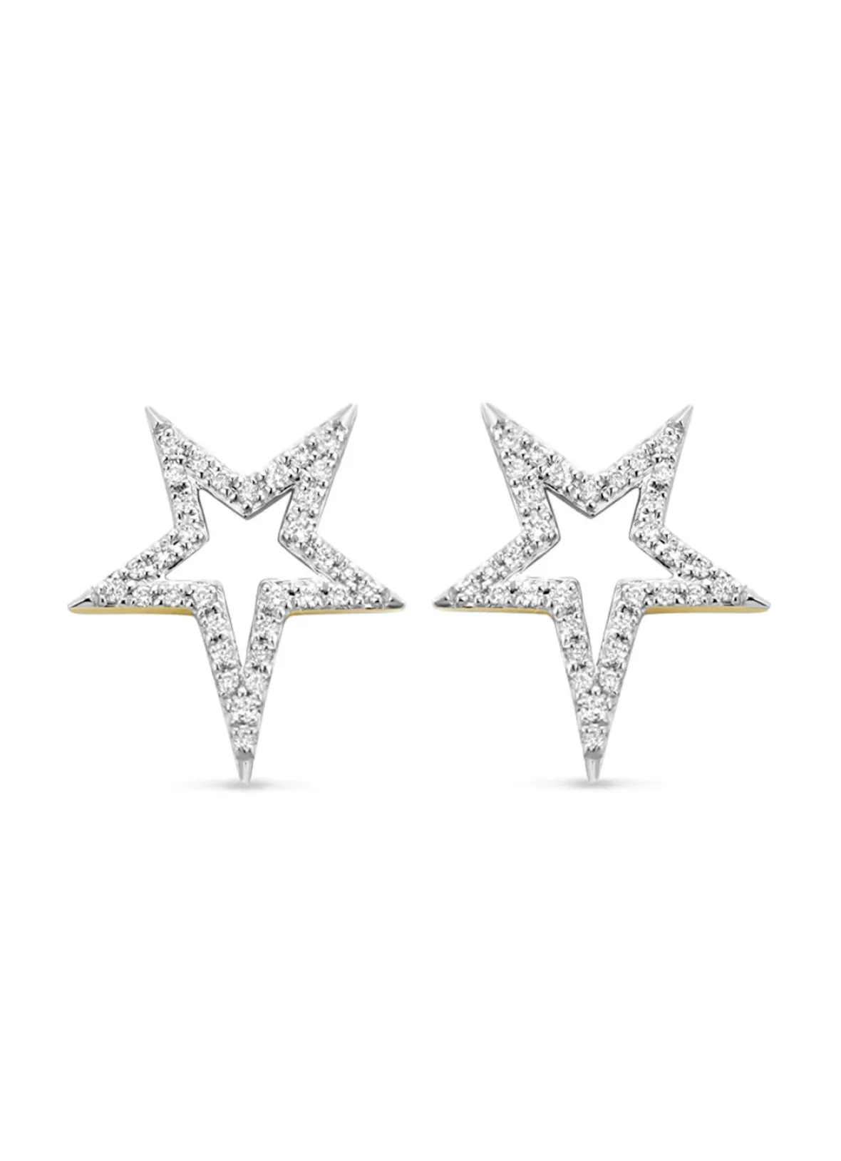 Diamond Point Geelgouden Oorsieraden|Diamanten Oorsieraden<Geelgouden oorsieraden, 0.16 ct diamant, Cosmic