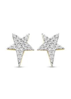 Diamond Point Geelgouden Oorsieraden|Diamanten Oorsieraden<Geelgouden oorsieraden, 0.16 ct diamant, Cosmic