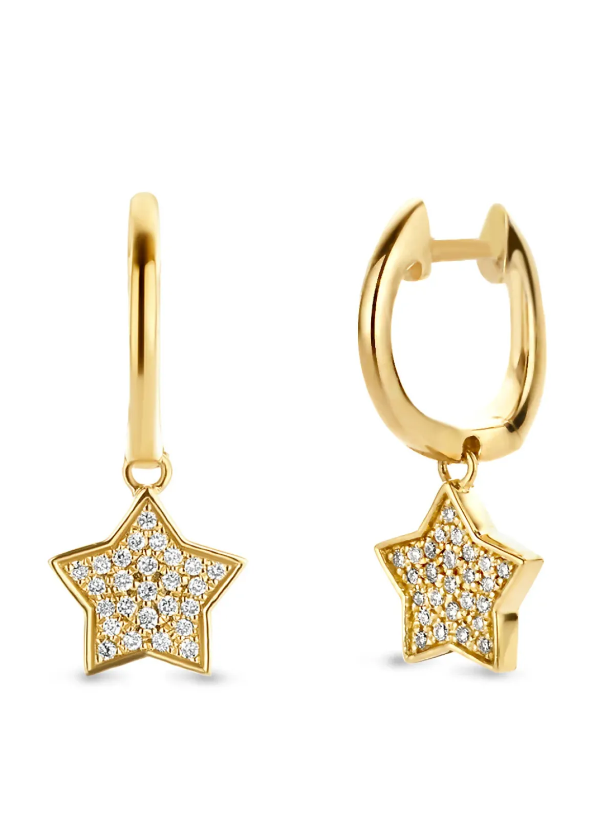 Diamond Point Geelgouden Oorsieraden|Diamanten Oorsieraden<Geelgouden oorsieraden, 0.11 ct diamant, Dreamer