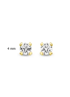 Diamond Point Geelgouden Oorsieraden|Diamanten Oorsieraden<Geelgouden oorsieraden, 0.28 ct diamant, Hearts & Arrows
