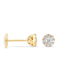 Diamond Point Geelgouden Oorsieraden|Diamanten Oorsieraden<Geelgouden oorsieraden, 0.41 ct diamant, Hearts & Arrows