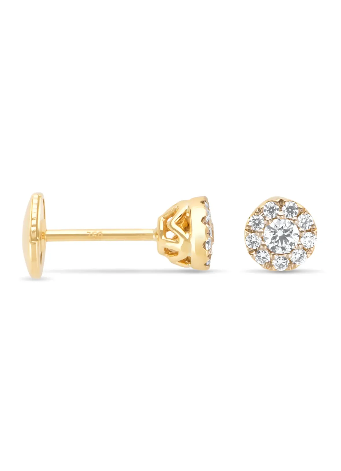 Diamond Point Geelgouden Oorsieraden|Diamanten Oorsieraden<Geelgouden oorsieraden, 0.41 ct diamant, Hearts & Arrows