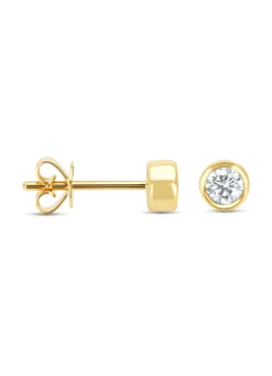Diamond Point Geelgouden Oorsieraden|Diamanten Oorsieraden<Geelgouden oorsieraden, 0.40 ct diamant, Hearts & Arrows