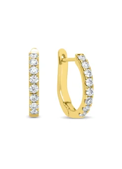 Diamond Point Geelgouden Oorsieraden|Diamanten Oorsieraden<Geelgouden oorsieraden, 0.50 ct diamant, Hearts & Arrows