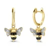 Diamond Point Geelgouden Oorsieraden|Diamanten Oorsieraden<Geelgouden oorsieraden, 0.14 ct diamant, Queen Bee