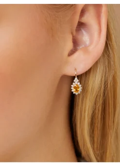 Diamond Point Geelgouden Oorsieraden|Oorsieraden Met Kleurstenen<Geelgouden oorsieraden, 1.21 ct gele saffier, Eden
