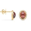 Diamond Point Geelgouden Oorsieraden|Oorsieraden Met Kleurstenen<Geelgouden oorsieraden, 2.23 ct granaat, Little Drops