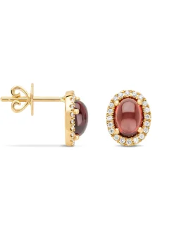 Diamond Point Geelgouden Oorsieraden|Oorsieraden Met Kleurstenen<Geelgouden oorsieraden, 2.23 ct granaat, Little Drops