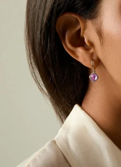 Diamond Point Geelgouden Oorsieraden|Oorsieraden Met Kleurstenen<Geelgouden oorsieraden, 3.01 ct paarse amethist, Fiësta