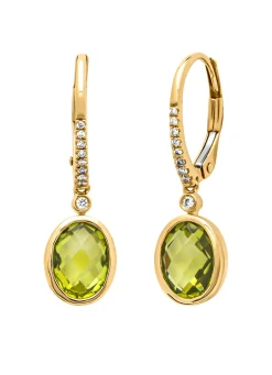 Diamond Point Geelgouden Oorsieraden|Oorsieraden Met Kleurstenen<Geelgouden oorsieraden, 2.61 ct peridoot, Philosophy