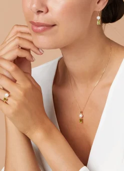 Diamond Point Geelgouden Oorsieraden|Parel Oorsieraden<Geelgouden oorsieraden, 2.05 ct peridoot, Rivièra
