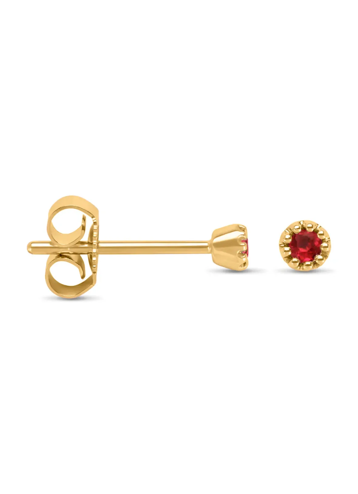 Diamond Point Geelgouden Oorsieraden|Oorsieraden Met Kleurstenen<Geelgouden oorsieraden, 0.10 ct robijn, Joy