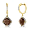 Diamond Point Geelgouden Oorsieraden|Oorsieraden Met Kleurstenen<Geelgouden oorsieraden, 2.94 ct rookkwarts, Fiësta