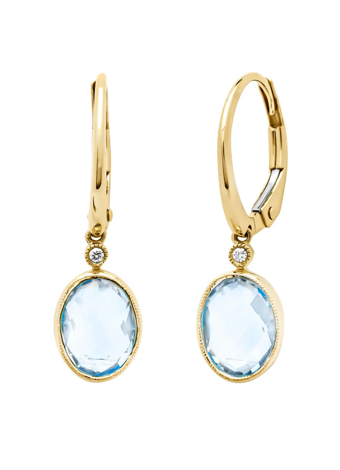 Diamond Point Geelgouden Oorsieraden|Oorsieraden Met Kleurstenen<Geelgouden oorsieraden, 3.17 ct topaas, Philosophy