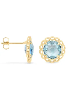 Diamond Point Geelgouden Oorsieraden|Oorsieraden Met Kleurstenen<Geelgouden oorsieraden, 4.50 ct topaas, Philosophy