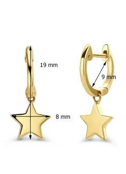 Diamond Point Geelgouden Oorsieraden|Oorhangers<Geelgouden oorsieraden Dreamer