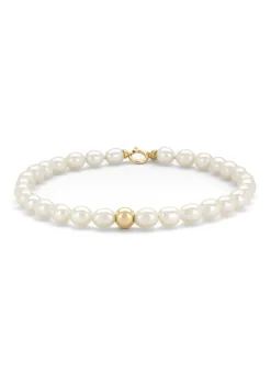 Diamond Point Geelgouden Armbanden|Parel Armbanden<Geelgouden parelarmband Rivièra