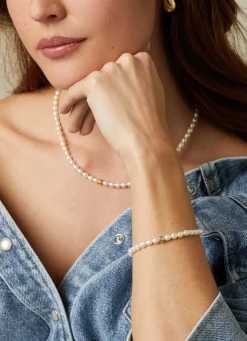 Diamond Point Geelgouden Armbanden|Parel Armbanden<Geelgouden parelarmband Rivièra