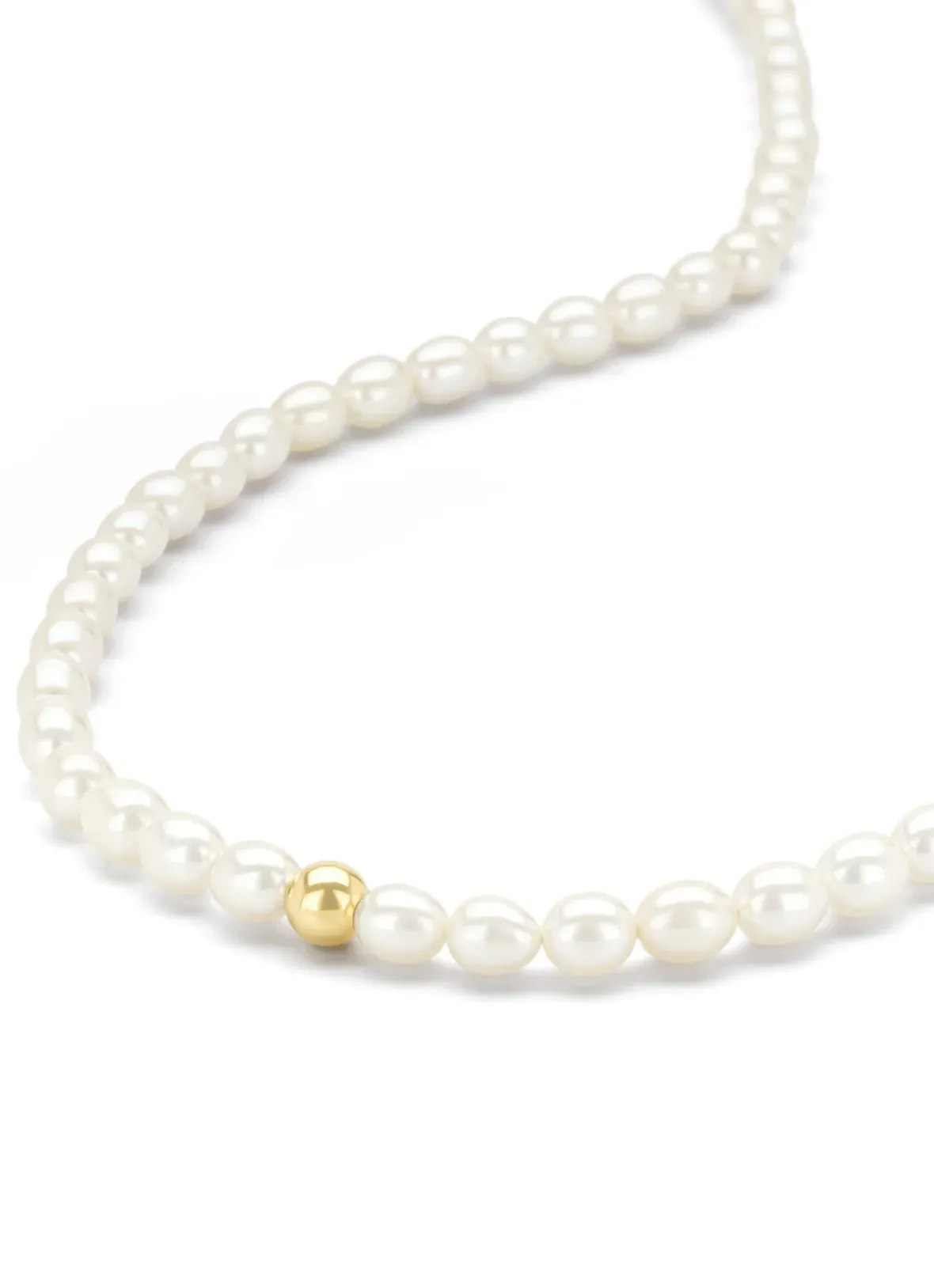Diamond Point Geelgouden Colliers|Parelkettingen<Geelgouden parelketting Rivièra