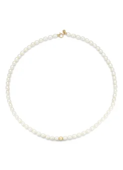 Diamond Point Geelgouden Colliers|Parelkettingen<Geelgouden parelketting Rivièra