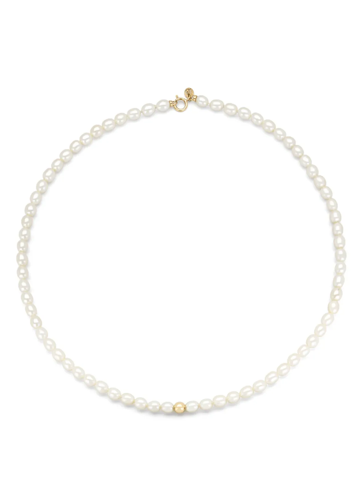 Diamond Point Geelgouden Colliers|Parelkettingen<Geelgouden parelketting Rivièra