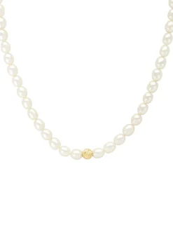 Diamond Point Geelgouden Colliers|Parelkettingen<Geelgouden parelketting Rivièra