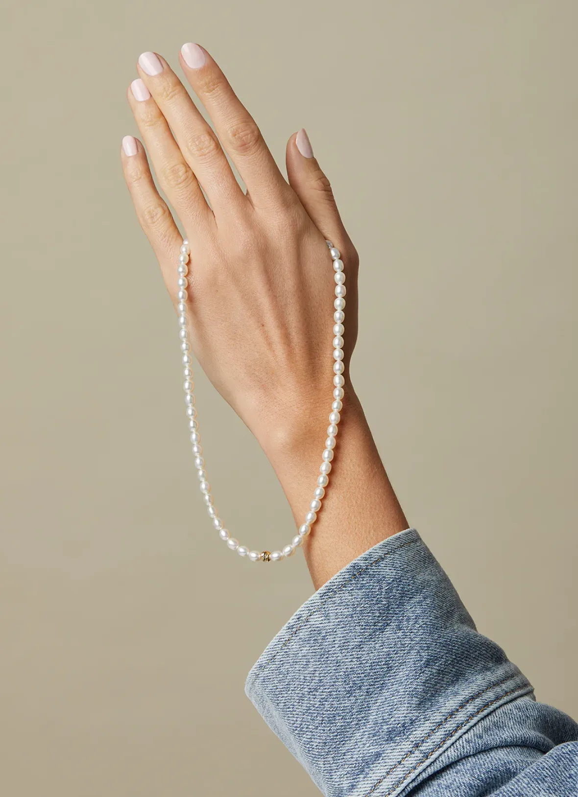 Diamond Point Geelgouden Colliers|Parelkettingen<Geelgouden parelketting Rivièra