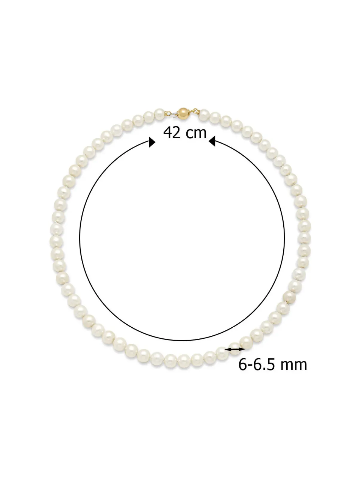 Diamond Point Geelgouden Colliers|Parelkettingen<Geelgouden parelketting Rivièra