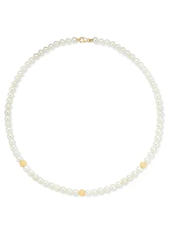 Diamond Point Geelgouden Colliers|Parelkettingen<Geelgouden parelketting Rivièra
