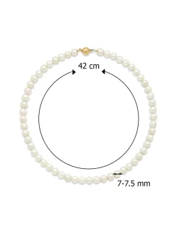 Diamond Point Geelgouden Colliers|Parelkettingen<Geelgouden parelketting Rivièra