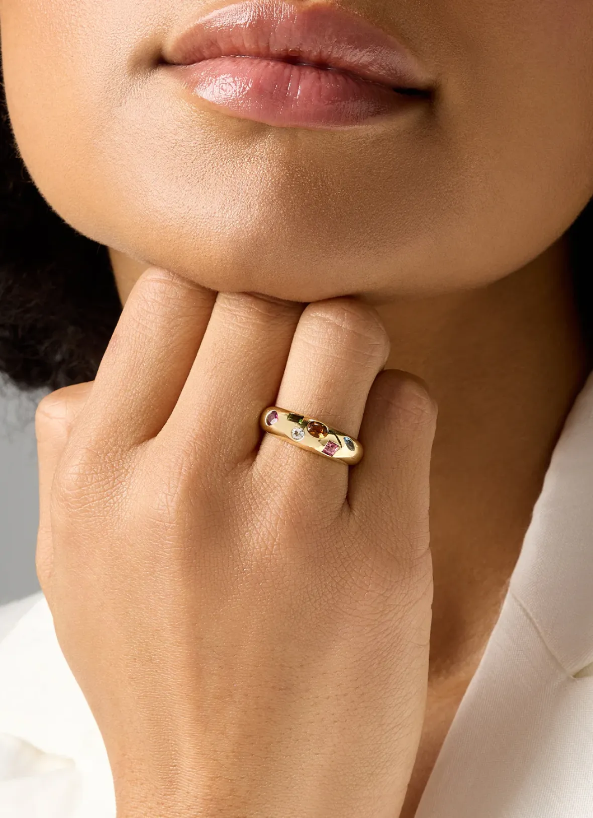 Diamond Point Geelgouden Ringen|Ringen Met Kleurstenen<Geelgouden ring, BOLD