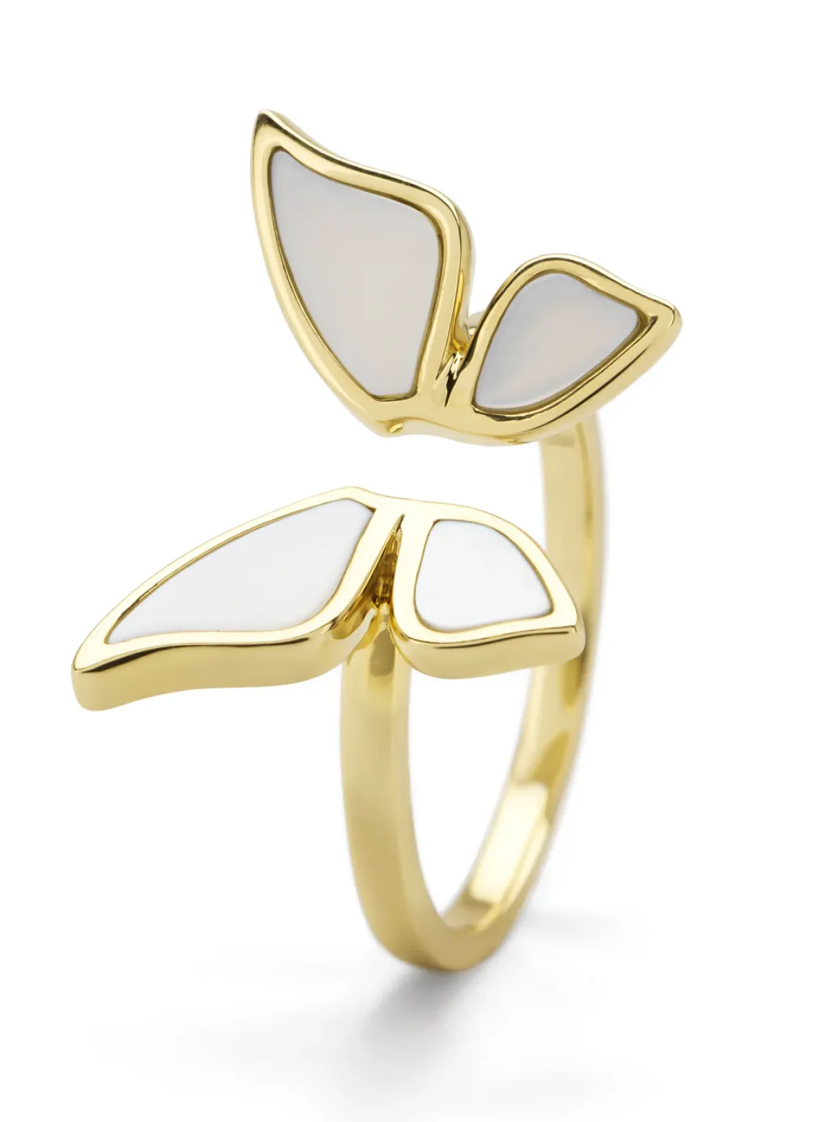 Diamond Point Geelgouden Ringen|Parel Bruidssieraden<Geelgouden ring Butterfly Kisses