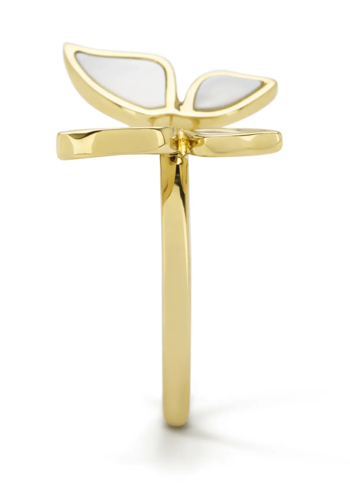 Diamond Point Geelgouden Ringen|Parel Bruidssieraden<Geelgouden ring Butterfly Kisses