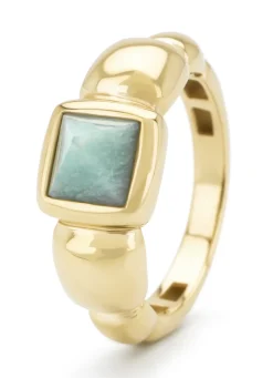 Diamond Point Geelgouden Ringen|Ringen Met Kleurstenen<Geelgouden ring, 1.00 ct amazoniet, Gallery