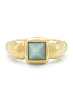 Diamond Point Geelgouden Ringen|Ringen Met Kleurstenen<Geelgouden ring, 1.00 ct amazoniet, Gallery