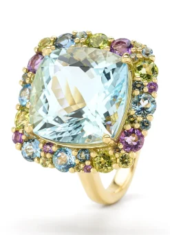 Diamond Point Geelgouden Ringen|Ringen Met Kleurstenen<Geelgouden ring, 12.36 ct aquamarijn, Gallery